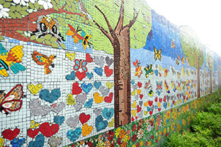 Unveiling of Colours of Love Mosaic Wall